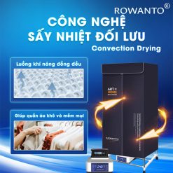 Công nghệ sấy nhiệt đối lưu tủ sấy quần áo Rowanto S8 Plus