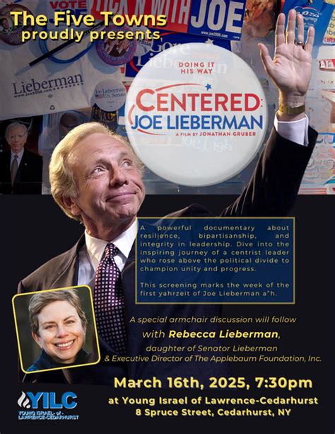 Centered: Joe Lieberman 2025