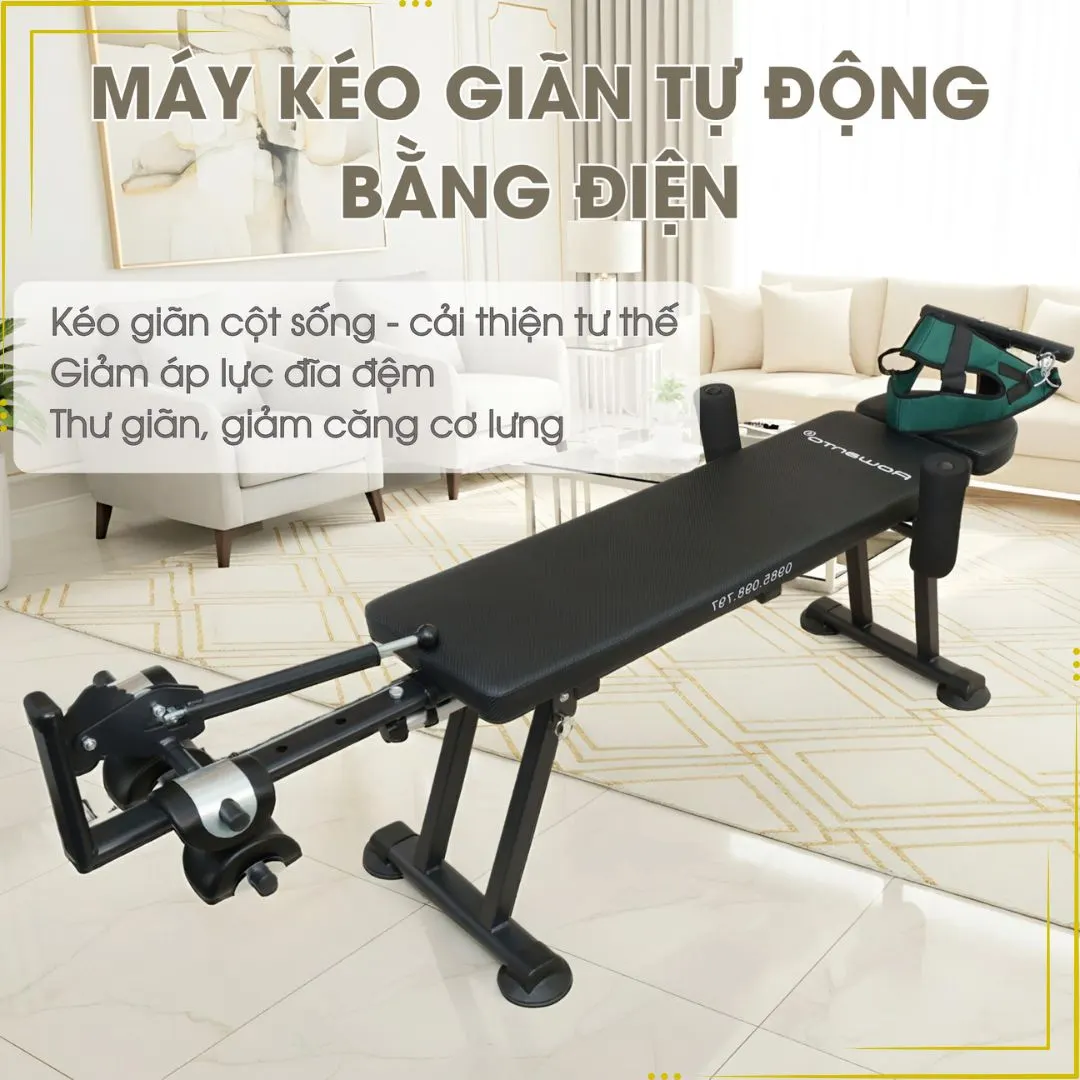 Máy kéo giãn hỗ trợ vật lý trị liệu cột sống chuyên dụng Rowanto D12 Pro