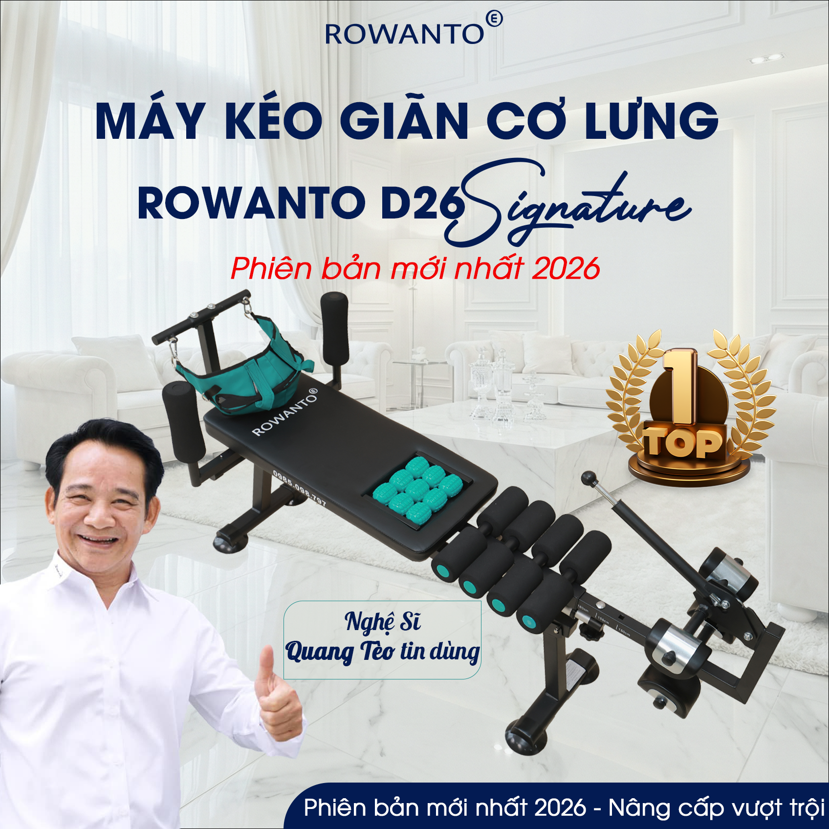 Đặc điểm nổi bật máy kéo giãn cột sống Rowanto D26 Signature