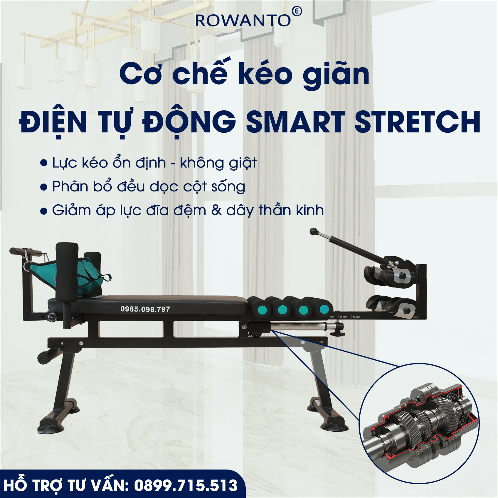 Địa chỉ mua máy kéo giãn cột sống Rowanto D26 Premium