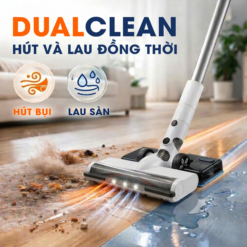 Tính năng DualClean hút & lau đồng thời - Làm sạch trong một lần di chuyển